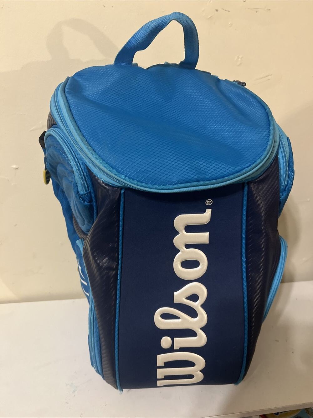 Wilson Tour Molded Backpack Tennis Bag ~ Multi Racket & Shoes Storage ~ Blue